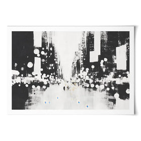 Blurred City Lights Art Print Blurred City Lights Art Print wall art product Chromatic Storm Studio