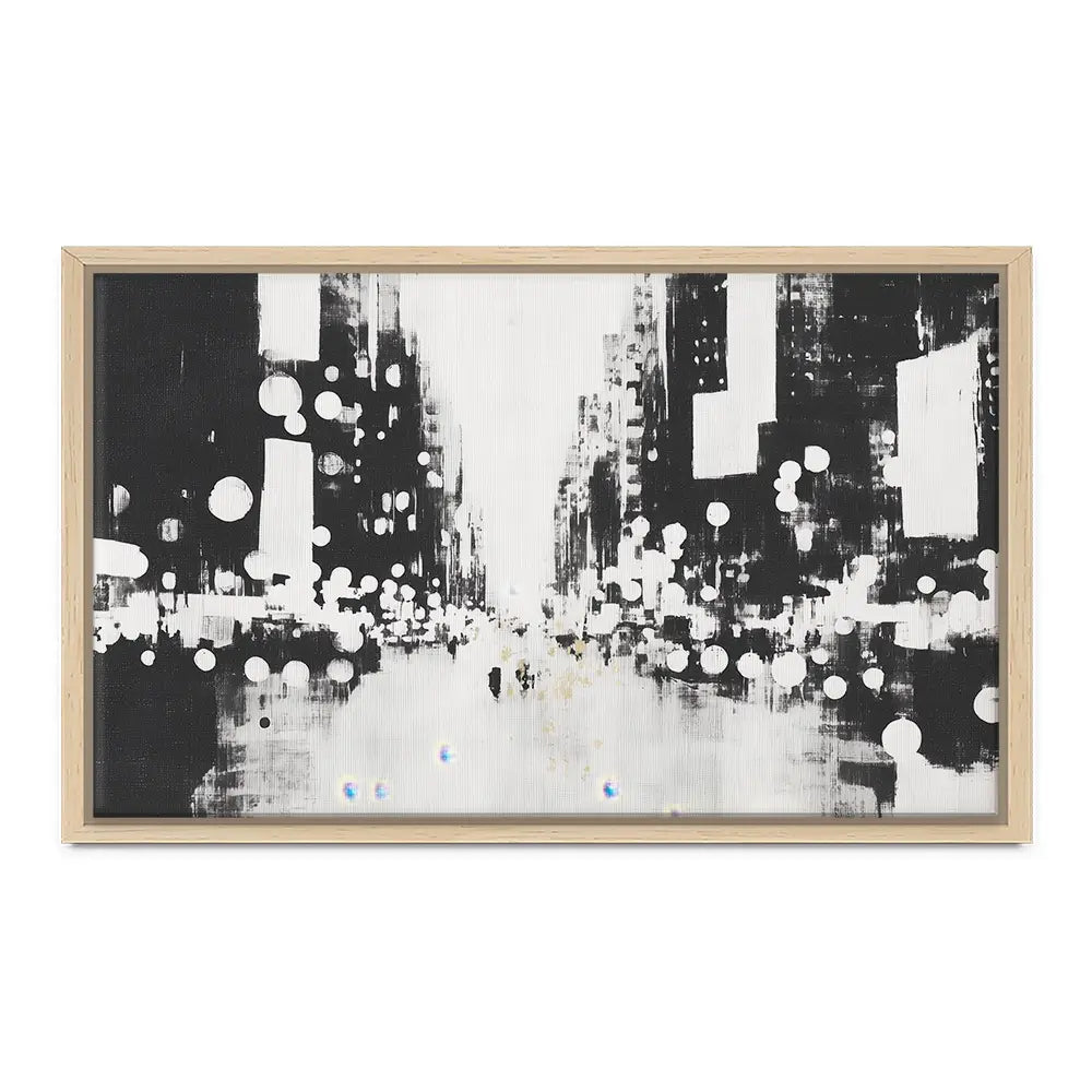 Blurred City Lights Canvas Print Blurred City Lights Canvas Print wall art product Chromatic Storm Studio