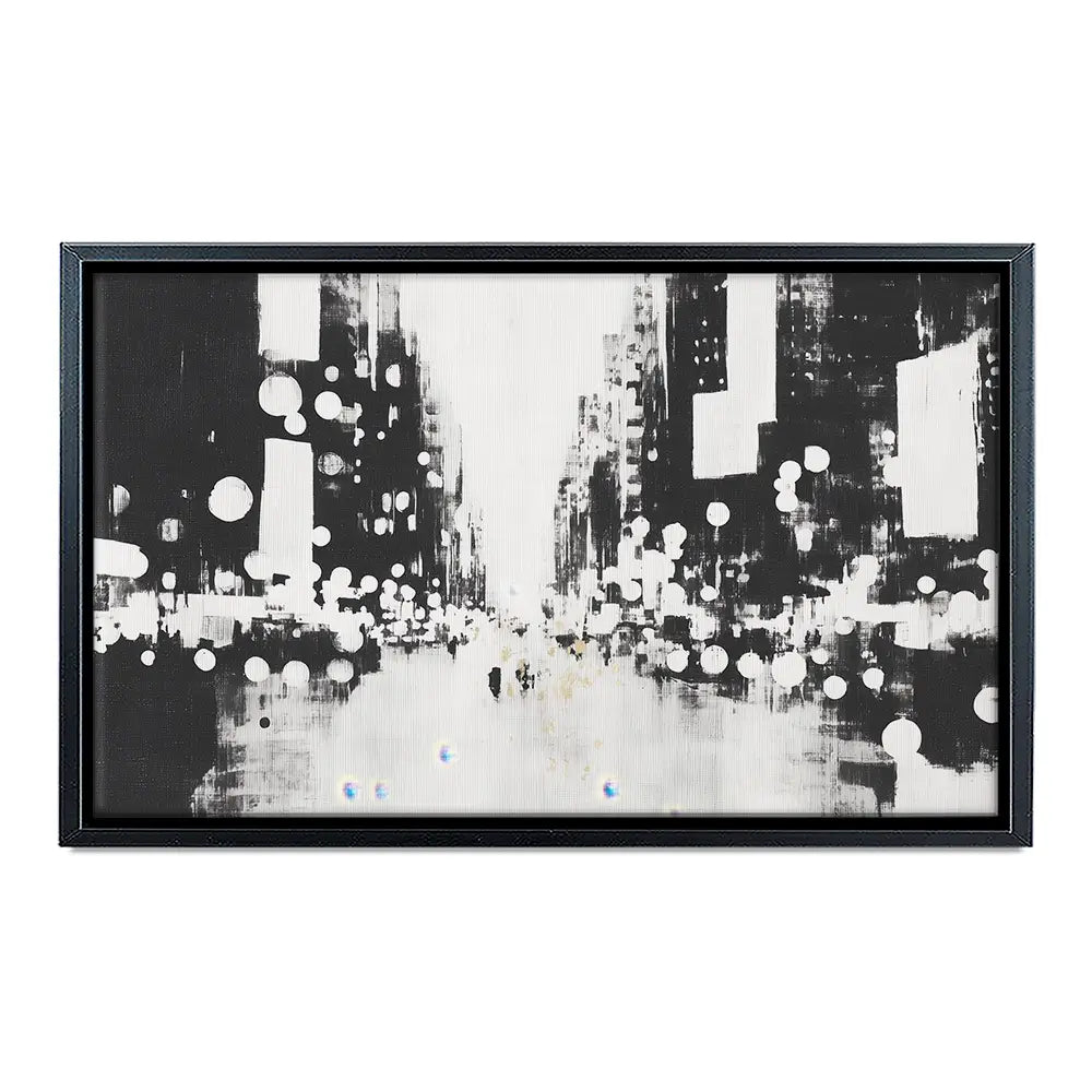 Blurred City Lights Canvas Print Blurred City Lights Canvas Print wall art product Chromatic Storm Studio