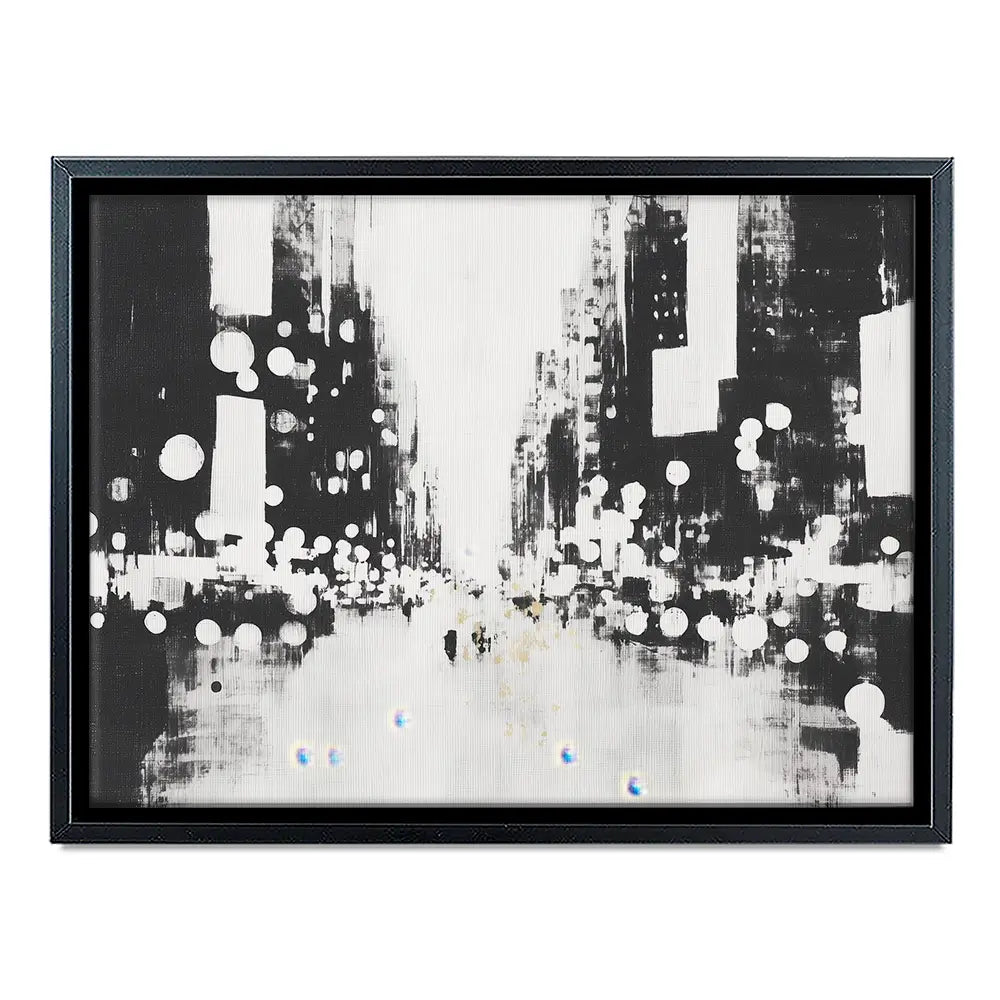 Blurred City Lights Canvas Print Blurred City Lights Canvas Print wall art product Chromatic Storm Studio