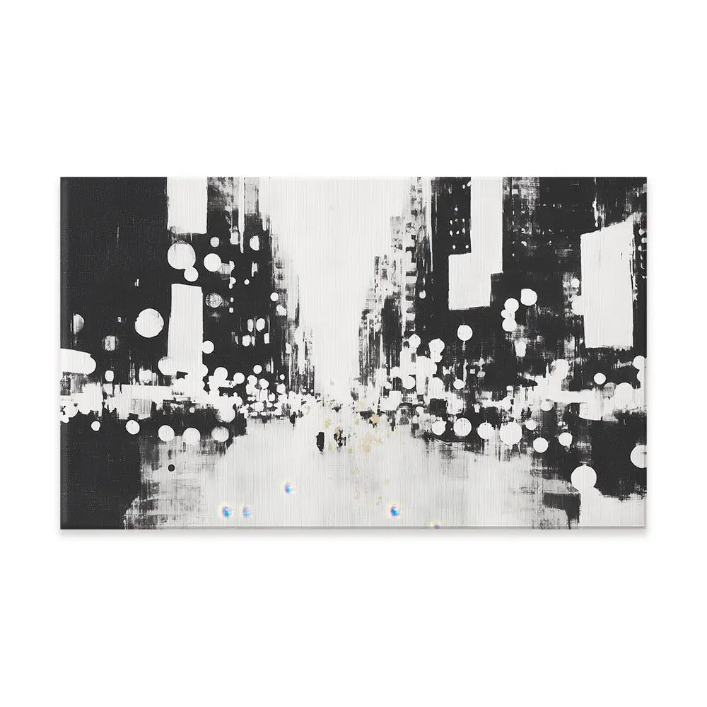 Blurred City Lights Canvas Print Blurred City Lights Canvas Print wall art product Chromatic Storm Studio