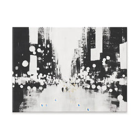 Blurred City Lights Canvas Print Blurred City Lights Canvas Print wall art product Chromatic Storm Studio
