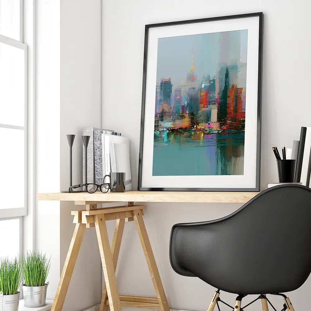 Blurred Skyline Framed Art Print Blurred Skyline Framed Art Print wall art product David Alexander Elder