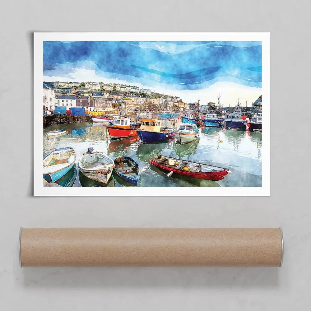 Boat Harbour Art Print Boat Harbour Art Print wall art product Helen Hotson / Shutterstock