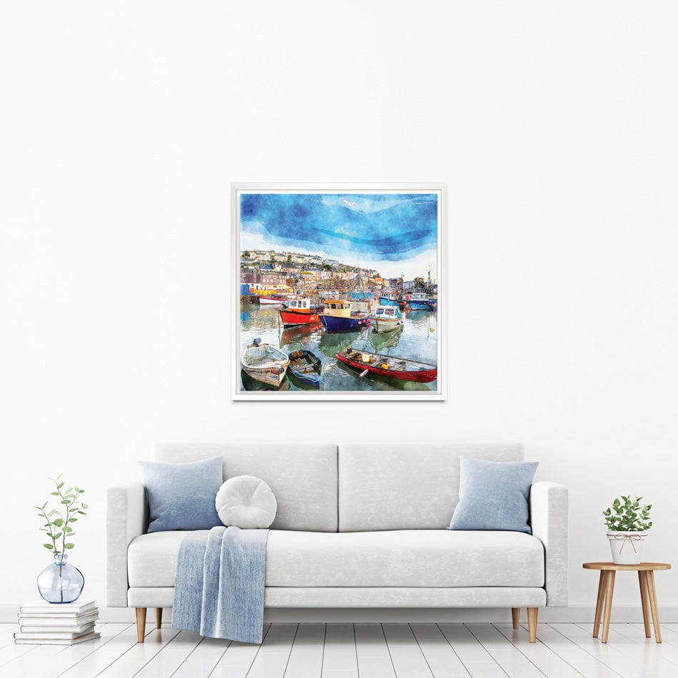 Boat Harbour Square Canvas Print Boat Harbour Square Canvas Print wall art product Helen Hotson / Shutterstock