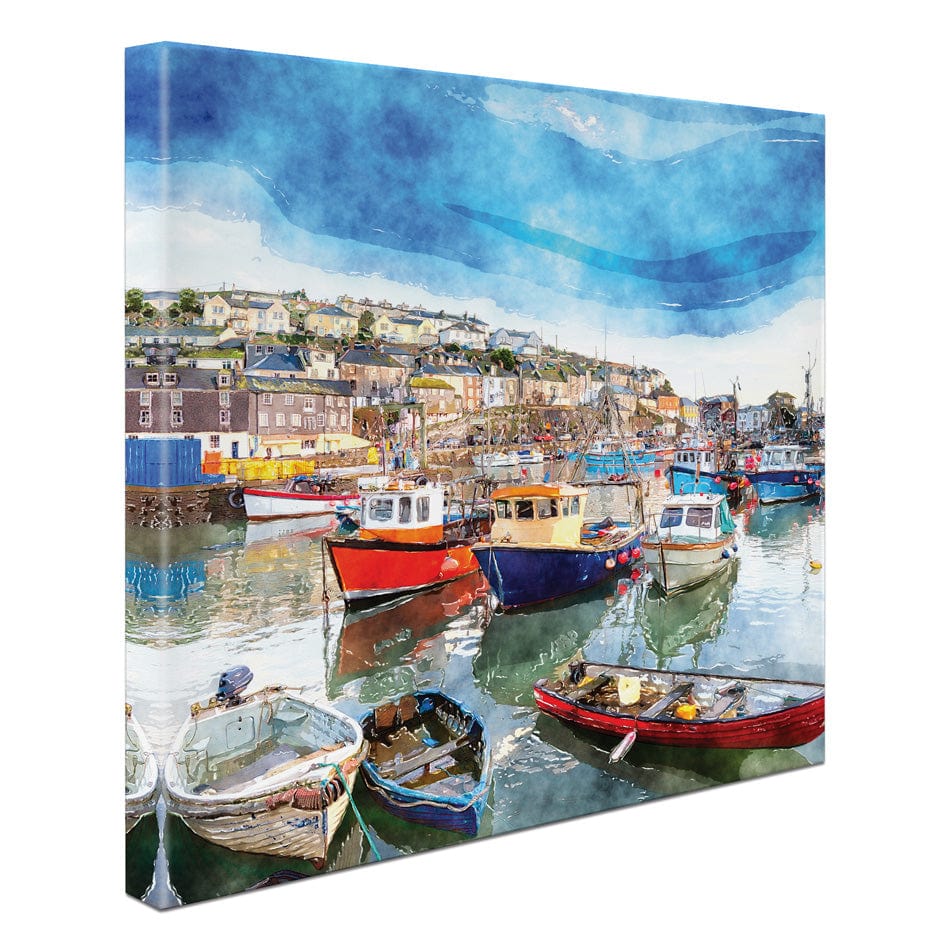 Boat Harbour Square Canvas Print Boat Harbour Square Canvas Print wall art product Helen Hotson / Shutterstock