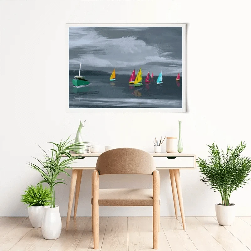 Boats Art Print Boats Art Print wall art product Aimee Linzi