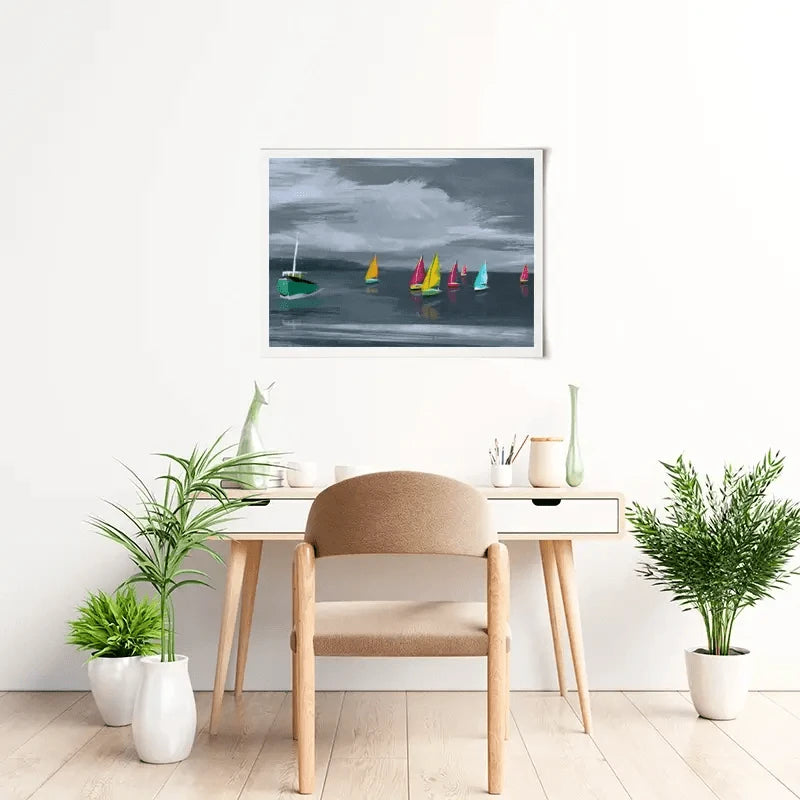Boats Art Print Boats Art Print wall art product Aimee Linzi