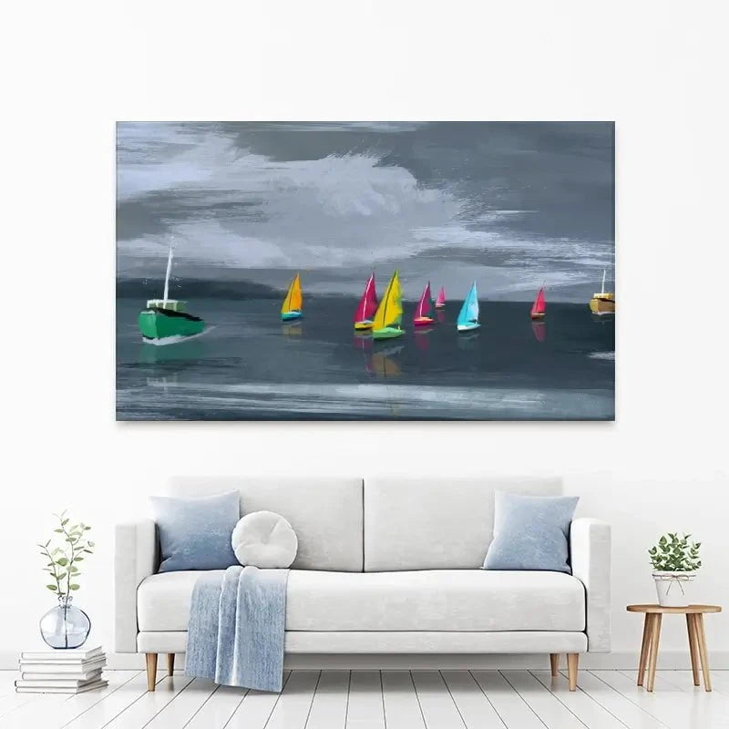 Boats Canvas Print Boats Canvas Print wall art product Aimee Linzi