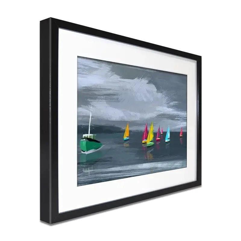 Boats Framed Art Print Boats Framed Art Print wall art product Aimee Linzi