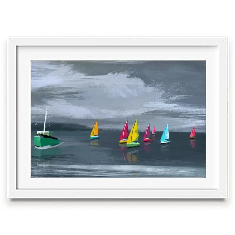 Boats Framed Art Print Boats Framed Art Print wall art product Aimee Linzi