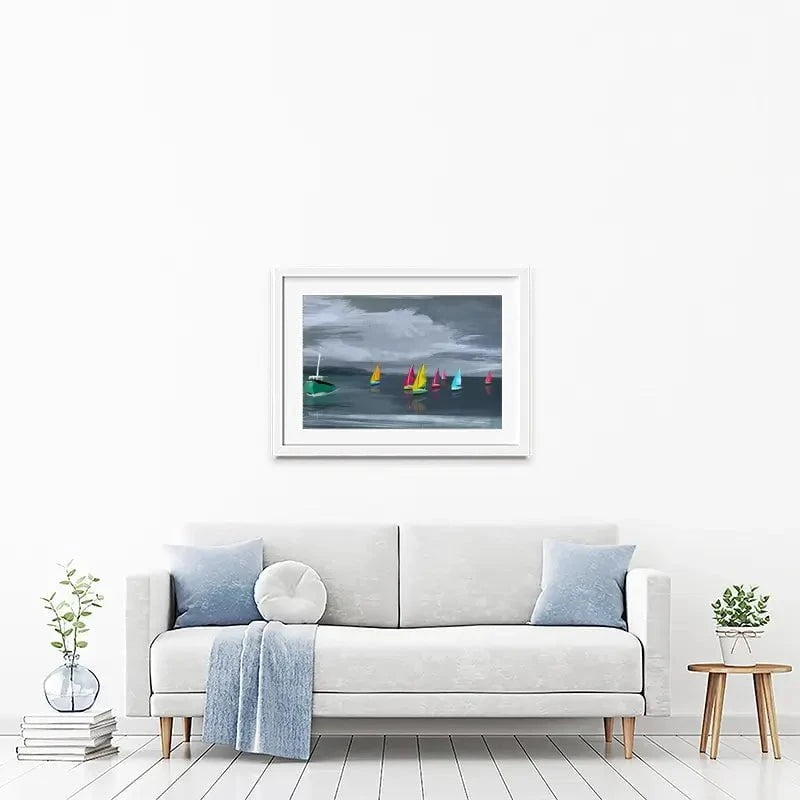 Boats Framed Art Print Boats Framed Art Print wall art product Aimee Linzi