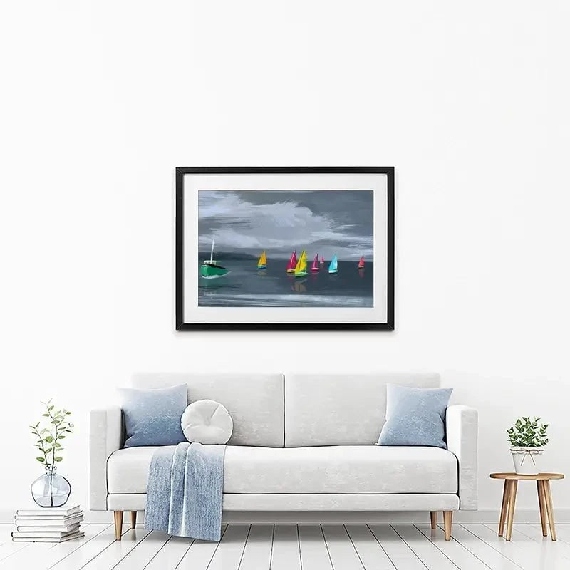 Boats Framed Art Print Boats Framed Art Print wall art product Aimee Linzi