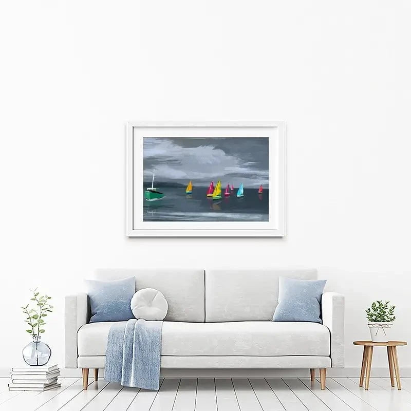 Boats Framed Art Print Boats Framed Art Print wall art product Aimee Linzi
