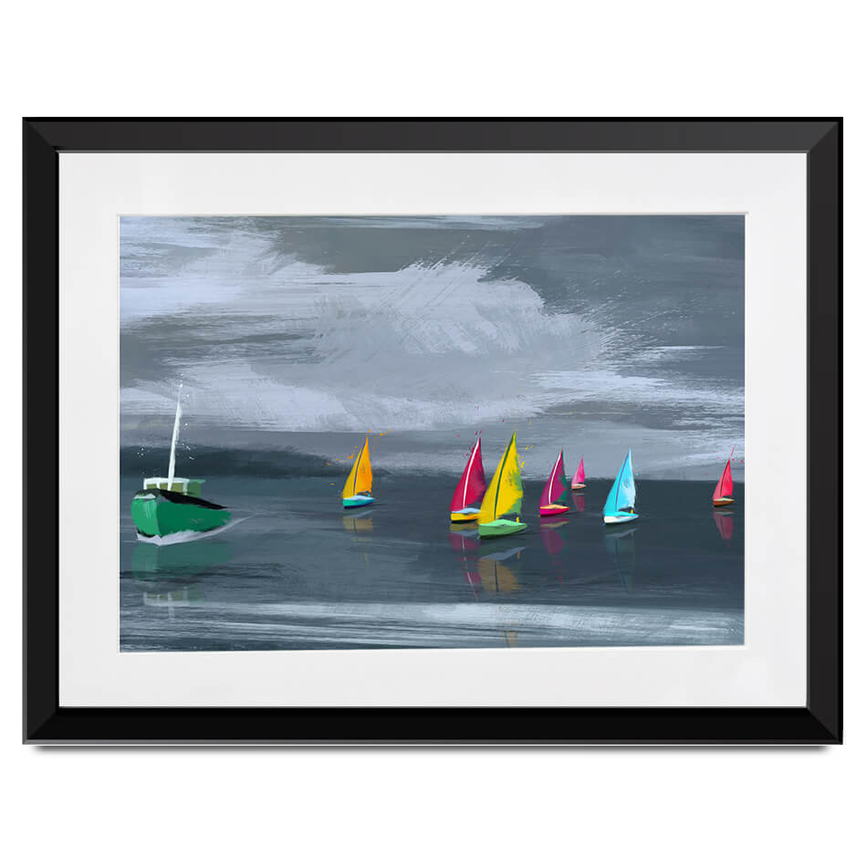 Boats Framed Art Print Boats Framed Art Print wall art product Aimee Linzi