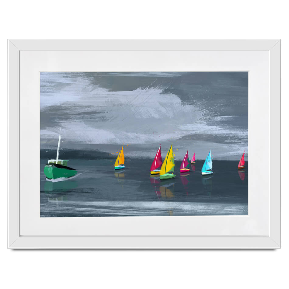 Boats Framed Art Print Boats Framed Art Print wall art product Aimee Linzi
