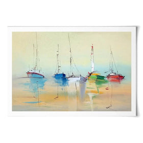 Boats From Afar Art Print Boats From Afar Art Print wall art product Oleksandr Bodnar / Shutterstock