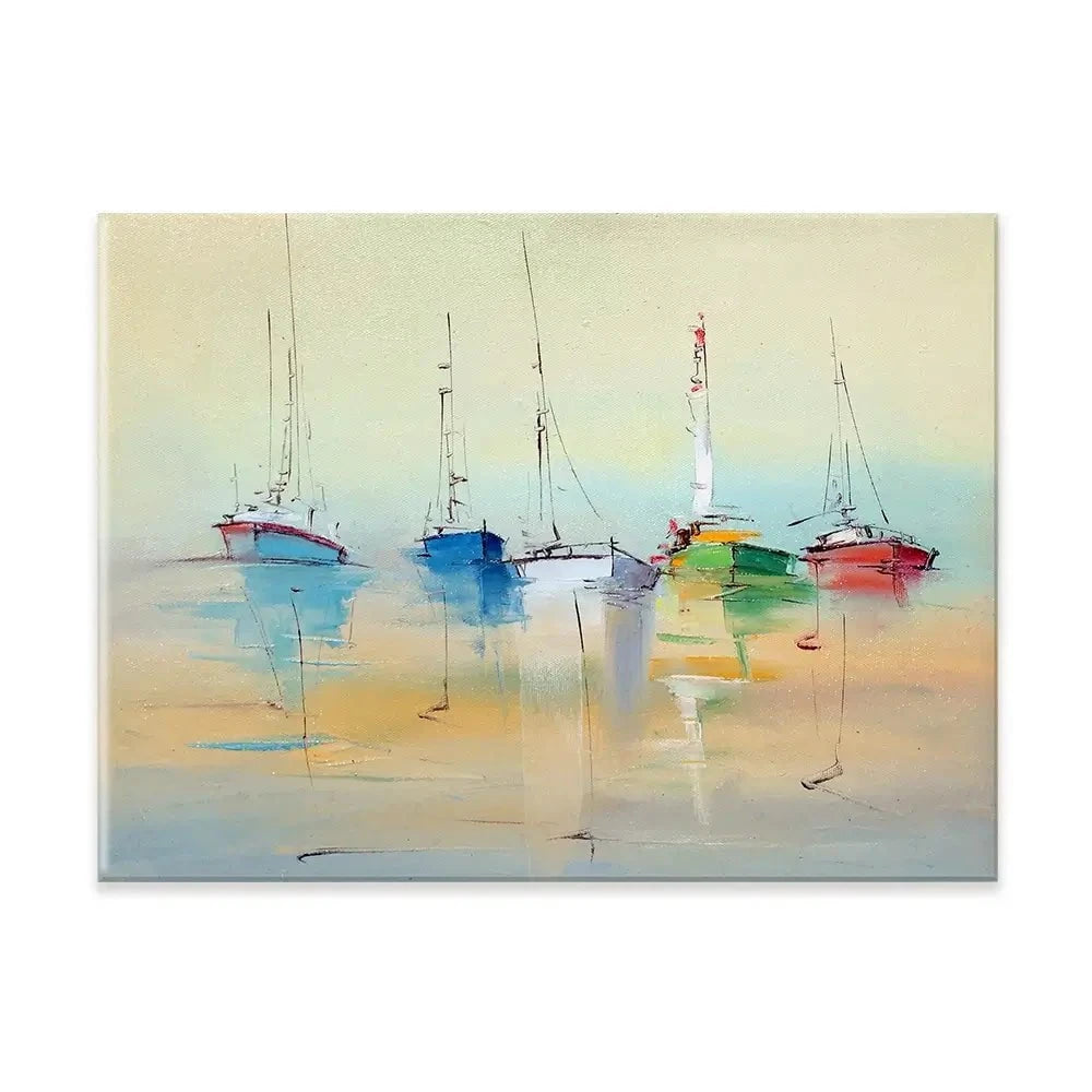 Boats From Afar Canvas Print Boats From Afar Canvas Print wall art product Oleksandr Bodnar / Shutterstock