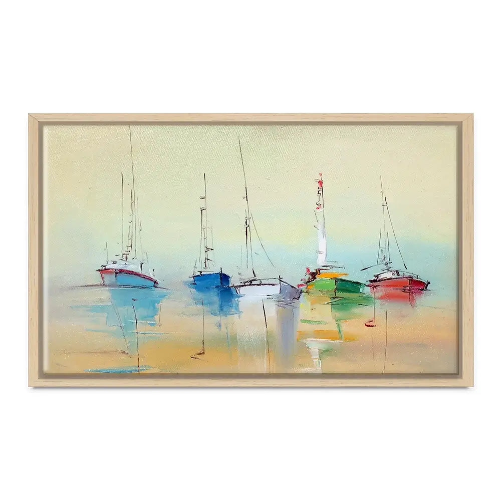 Boats From Afar Oversized Canvas Print Boats From Afar Oversized Canvas Print wall art product Oleksandr Bodnar / Shutterstock