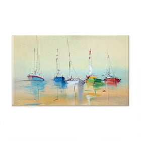 Boats From Afar Oversized Canvas Print Boats From Afar Oversized Canvas Print wall art product Oleksandr Bodnar / Shutterstock