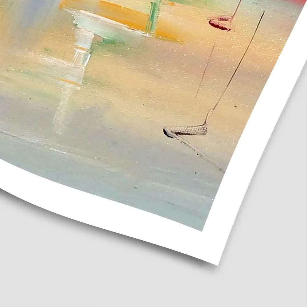 Boats From Afar Square Art Print Boats From Afar Square Art Print wall art product Oleksandr Bodnar / Shutterstock