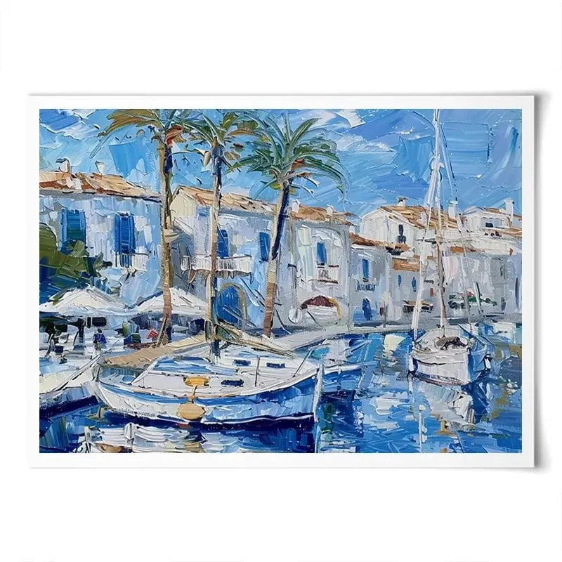 Boats In The Harbour Art Print Boats In The Harbour Art Print wall art product Elena Avanesova
