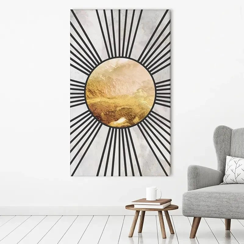 Boho Sun Black 1 Canvas Print Boho Sun Black 1 Canvas Print wall art product Sarah Manovski