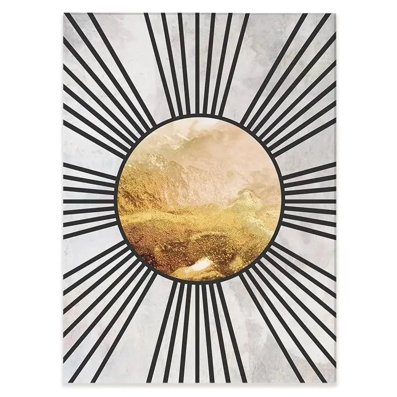 Boho Sun Black 1 Canvas Print Boho Sun Black 1 Canvas Print wall art product Sarah Manovski