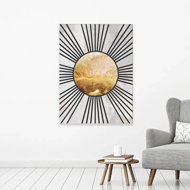 Boho Sun Black 1 Canvas Print Boho Sun Black 1 Canvas Print wall art product Sarah Manovski
