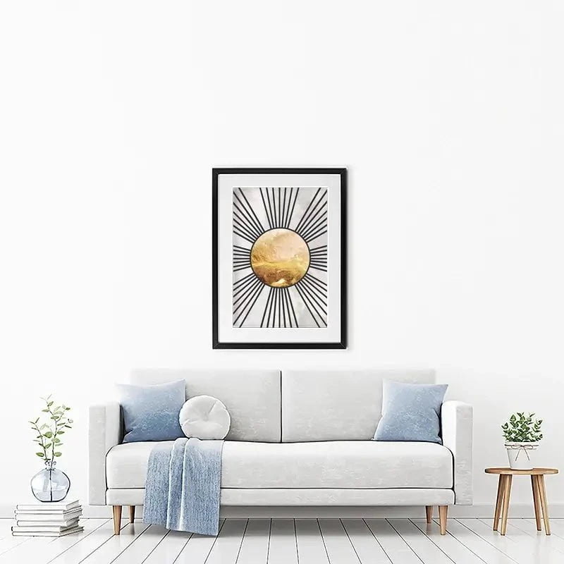 Boho Sun Black 1 Framed Art Print Boho Sun Black 1 Framed Art Print wall art product Sarah Manovski