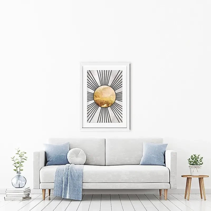 Boho Sun Black 1 Framed Art Print Boho Sun Black 1 Framed Art Print wall art product Sarah Manovski