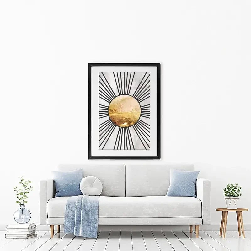 Boho Sun Black 1 Framed Art Print Boho Sun Black 1 Framed Art Print wall art product Sarah Manovski