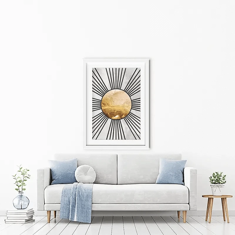 Boho Sun Black 1 Framed Art Print Boho Sun Black 1 Framed Art Print wall art product Sarah Manovski