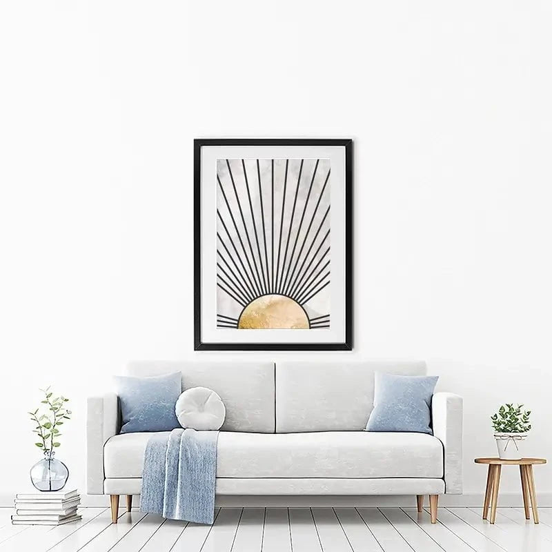 Boho Sun Black 2 Framed Art Print Boho Sun Black 2 Framed Art Print wall art product Sarah Manovski