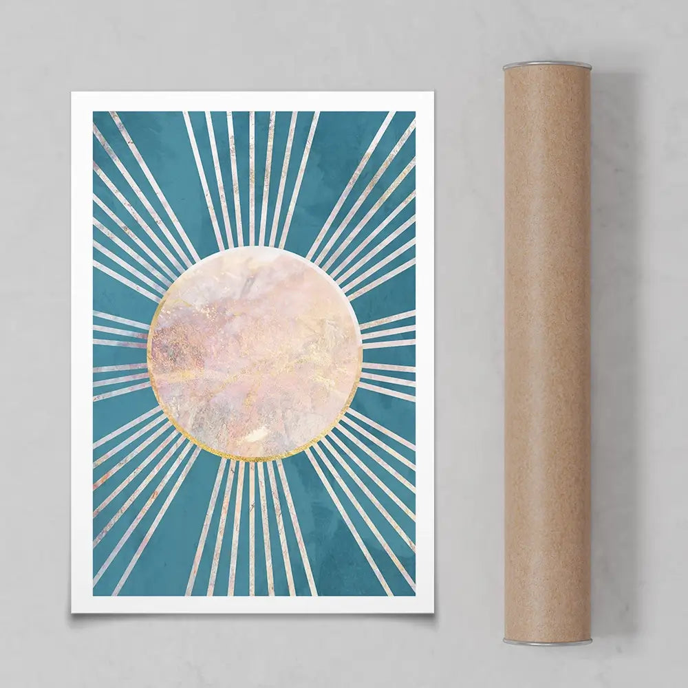 Boho Sun Blue 1 Art Print Boho Sun Blue 1 Art Print wall art product Sarah Manovski