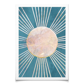 Boho Sun Blue 1 Art Print Boho Sun Blue 1 Art Print wall art product Sarah Manovski