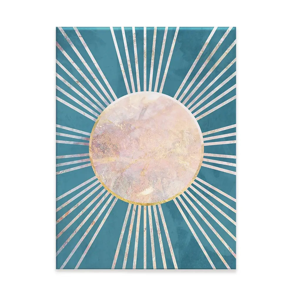 Boho Sun Blue 1 Canvas Print Boho Sun Blue 1 Canvas Print wall art product Sarah Manovski