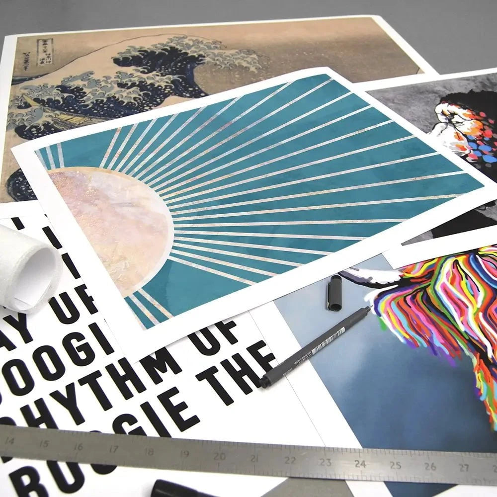 Boho Sun Blue 2 Art Print Boho Sun Blue 2 Art Print wall art product Sarah Manovski