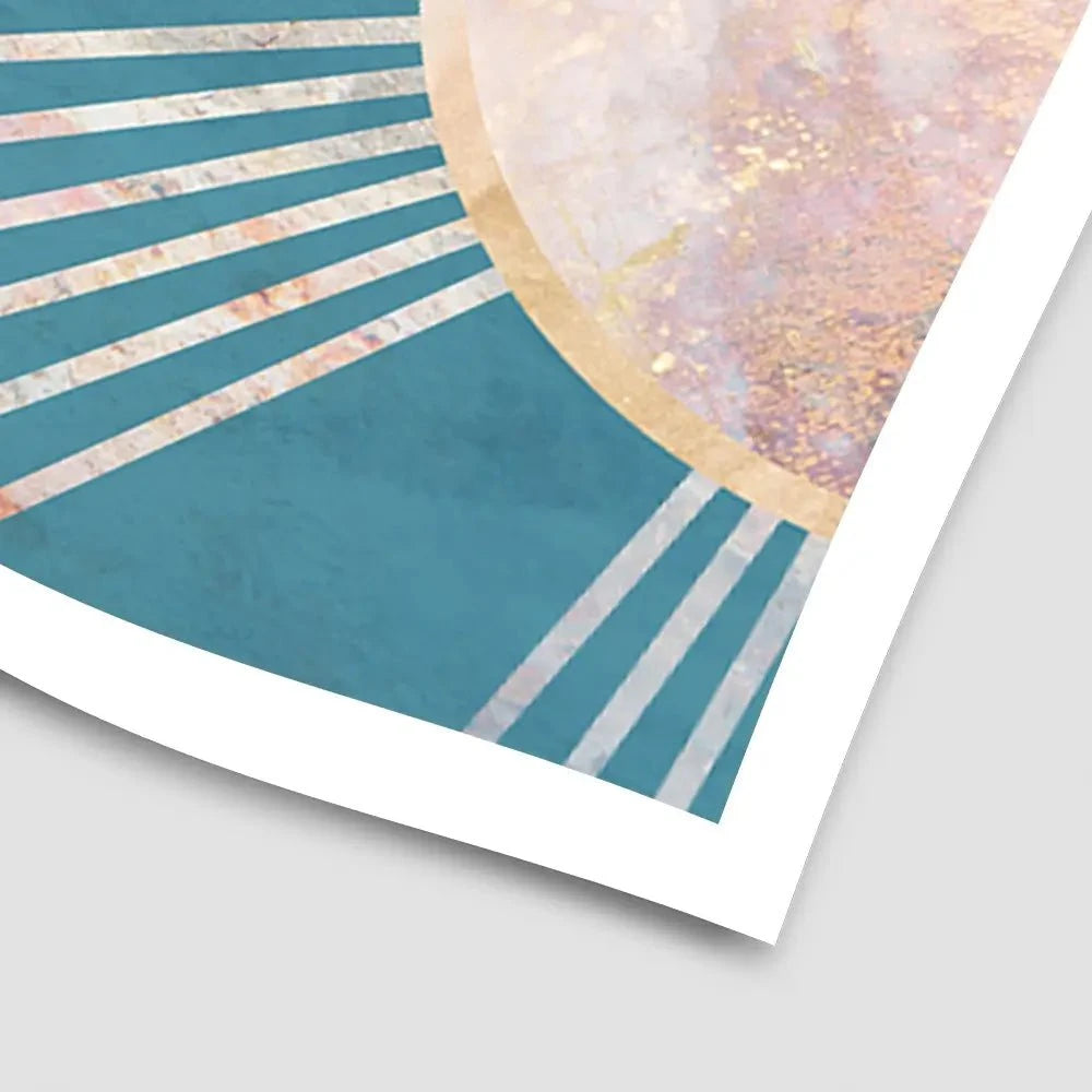 Boho Sun Blue 2 Art Print Boho Sun Blue 2 Art Print wall art product Sarah Manovski