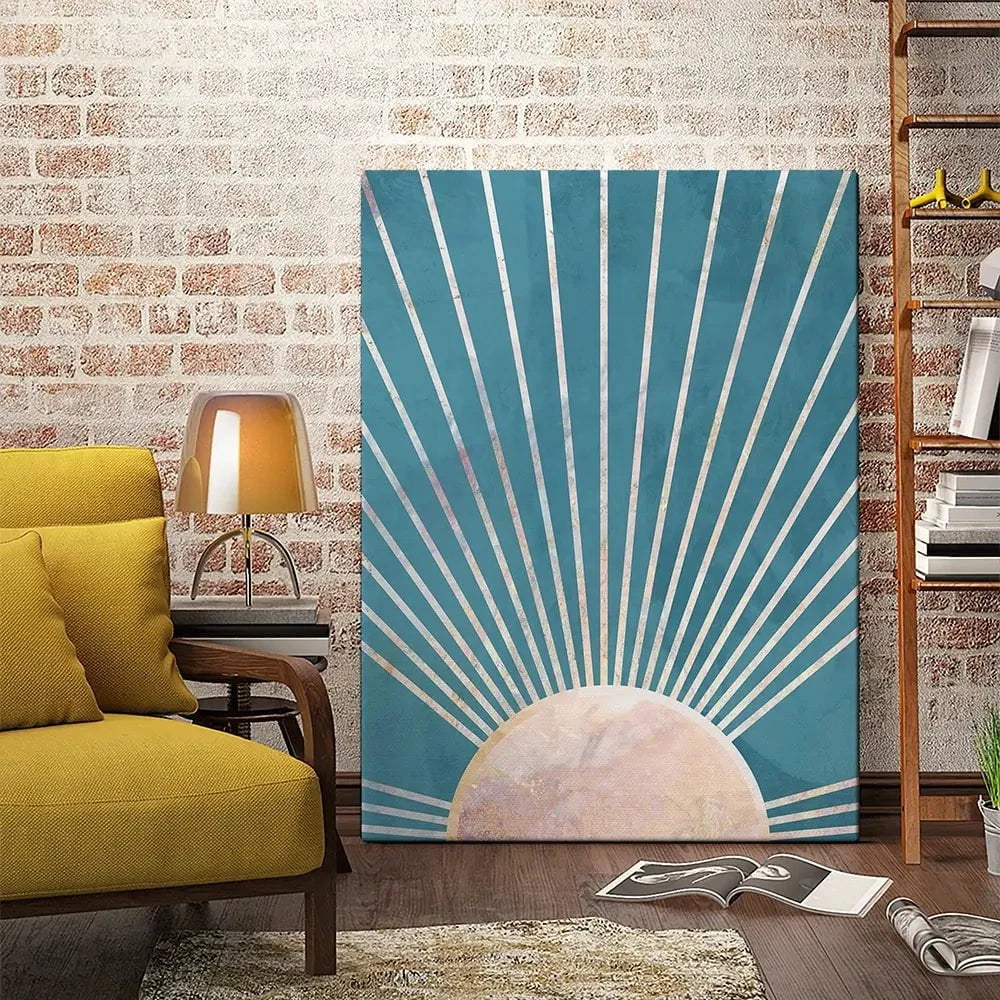 Boho Sun Blue 2 Canvas Print Boho Sun Blue 2 Canvas Print wall art product Sarah Manovski