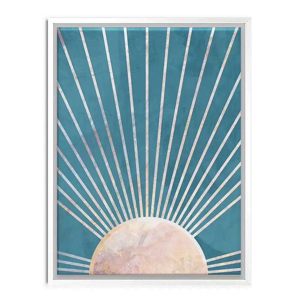 Boho Sun Blue 2 Canvas Print Boho Sun Blue 2 Canvas Print wall art product Sarah Manovski