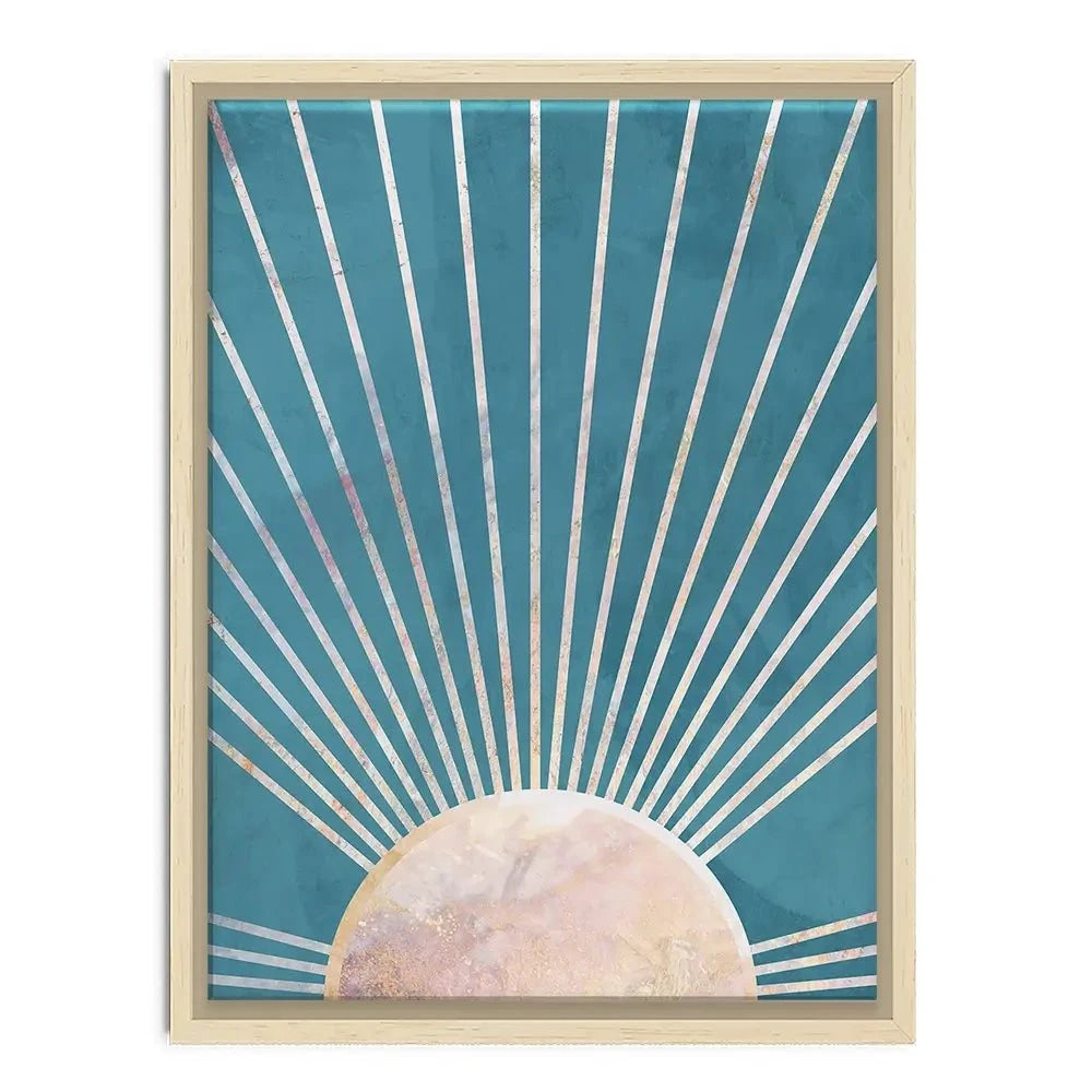Boho Sun Blue 2 Canvas Print Boho Sun Blue 2 Canvas Print wall art product Sarah Manovski