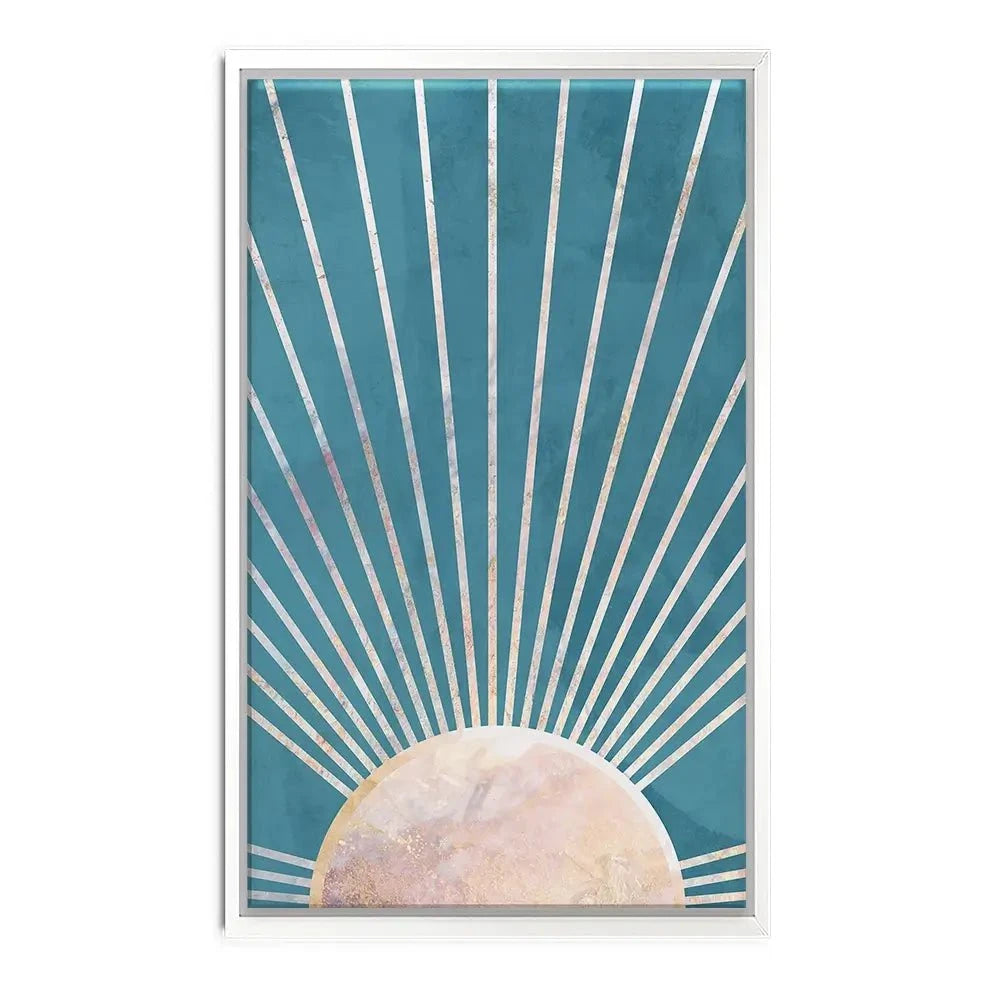 Boho Sun Blue 2 Canvas Print Boho Sun Blue 2 Canvas Print wall art product Sarah Manovski