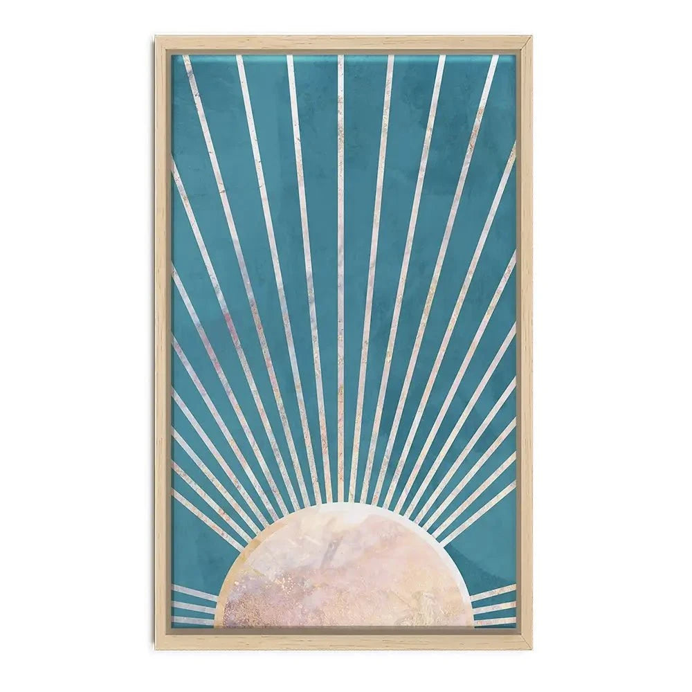 Boho Sun Blue 2 Canvas Print Boho Sun Blue 2 Canvas Print wall art product Sarah Manovski