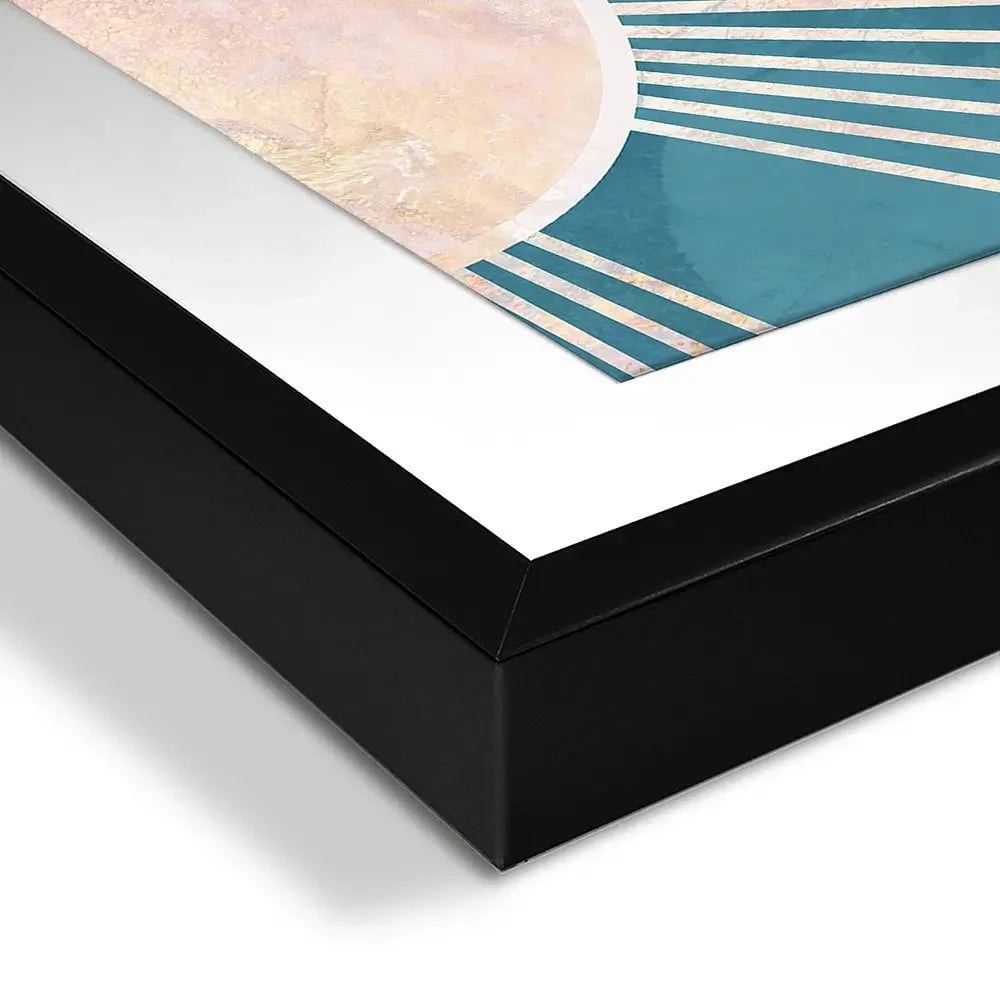 Boho Sun Blue 2 Framed Art Print Boho Sun Blue 2 Framed Art Print wall art product Sarah Manovski