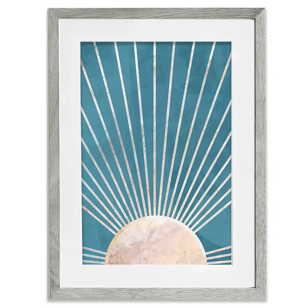Boho Sun Blue 2 Framed Art Print Boho Sun Blue 2 Framed Art Print wall art product Sarah Manovski