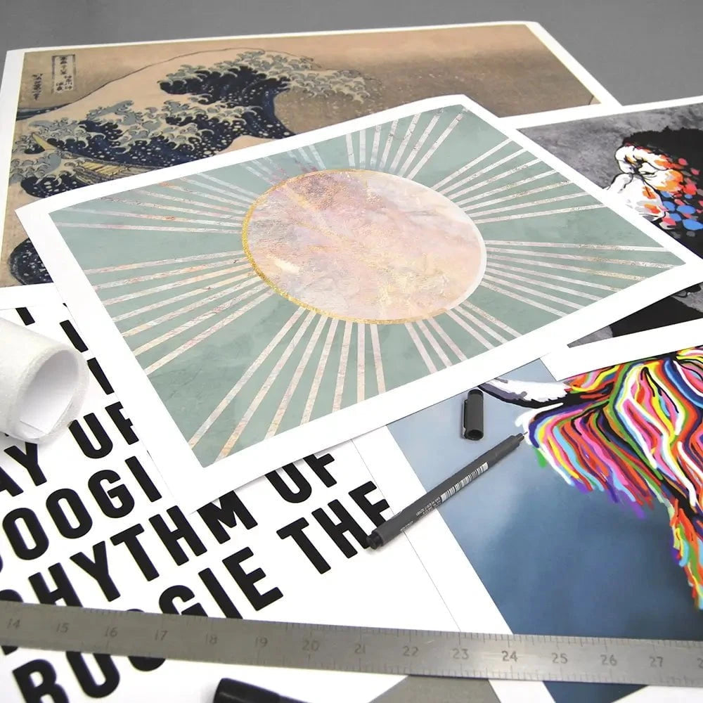 Boho Sun Pale Green 1 Art Print Boho Sun Pale Green 1 Art Print wall art product Sarah Manovski