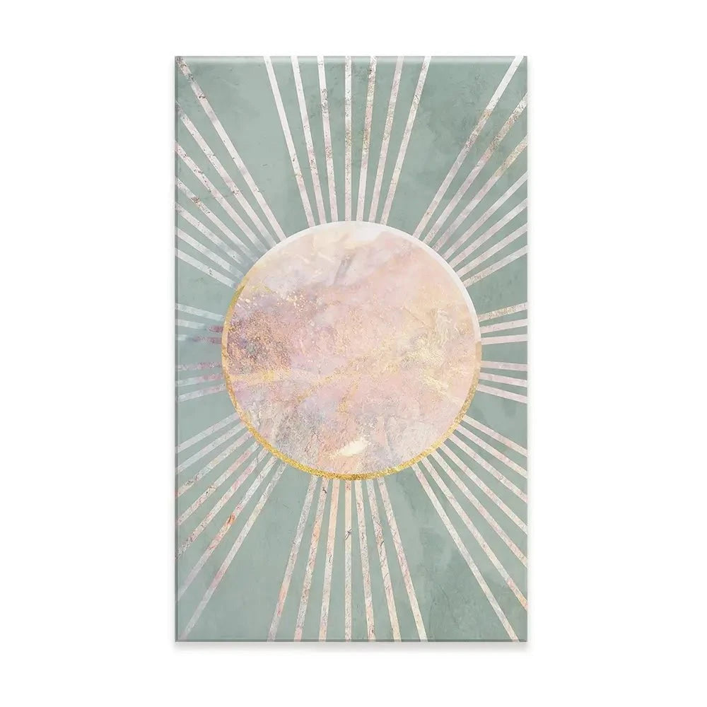 Boho Sun Pale Green 1 Canvas Print Boho Sun Pale Green 1 Canvas Print wall art product Sarah Manovski