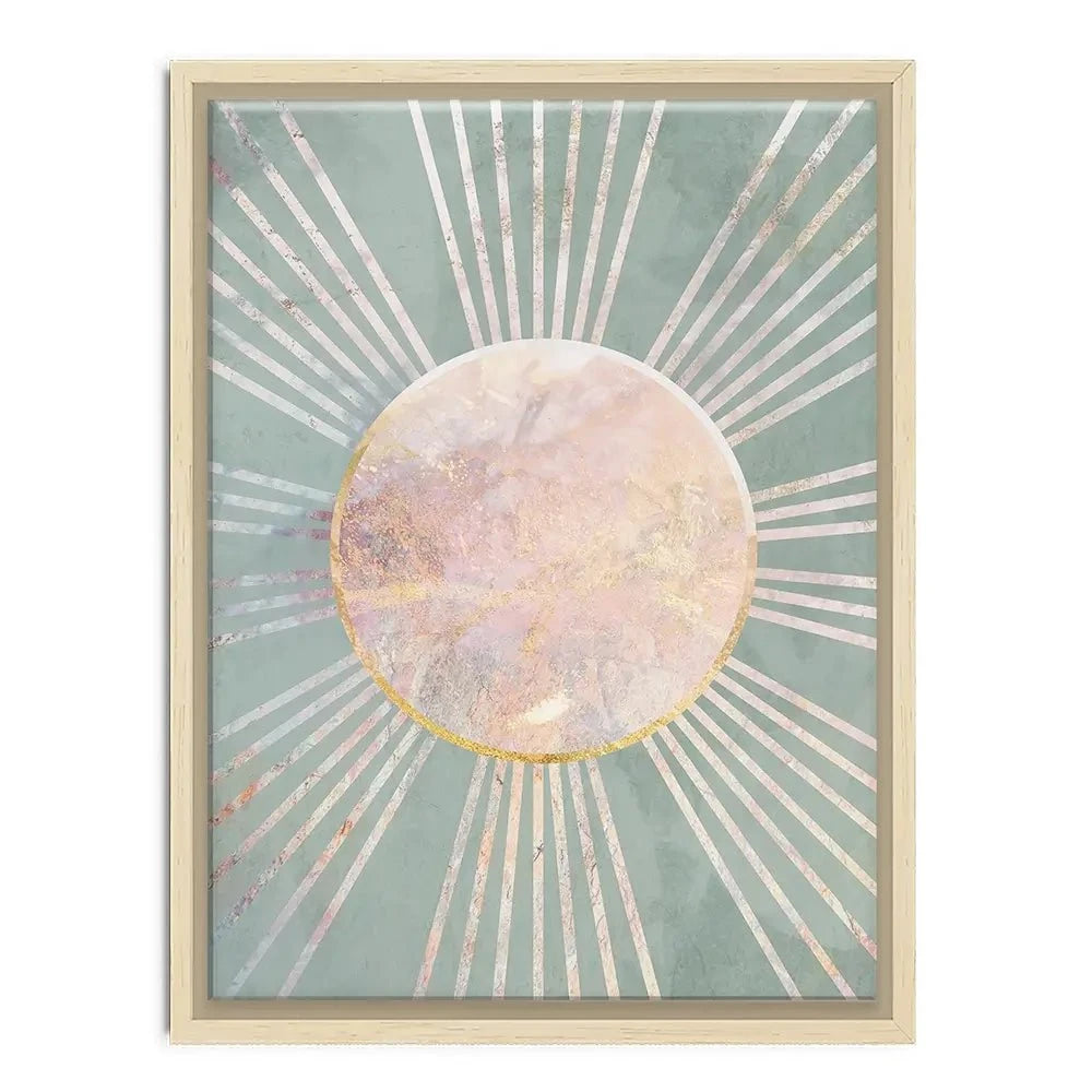 Boho Sun Pale Green 1 Canvas Print Boho Sun Pale Green 1 Canvas Print wall art product Sarah Manovski