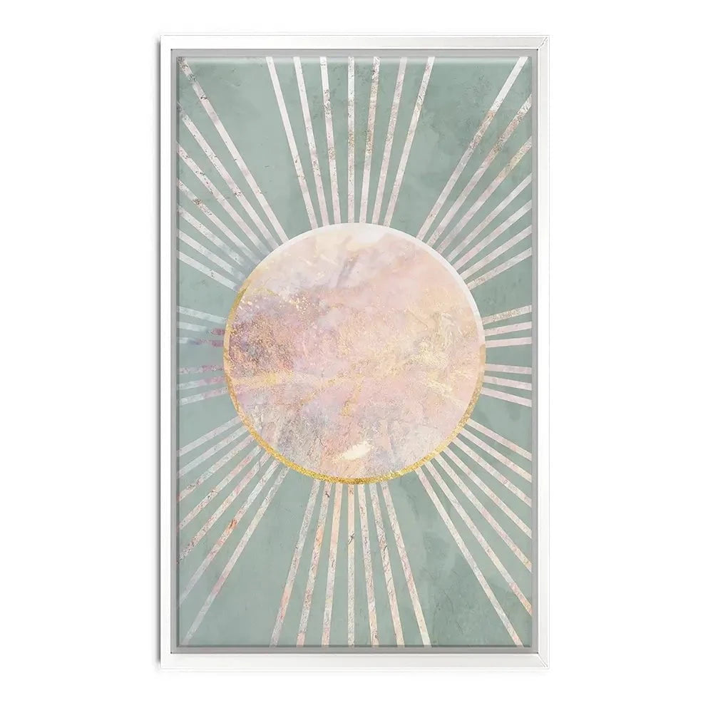 Boho Sun Pale Green 1 Canvas Print Boho Sun Pale Green 1 Canvas Print wall art product Sarah Manovski